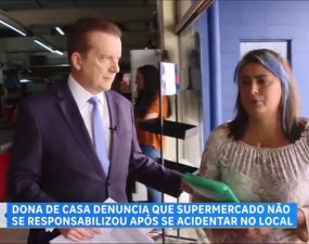 Patrulha do Consumidor : dona de casa alega que supermercado foi negligente após acidente – Hoje em Dia